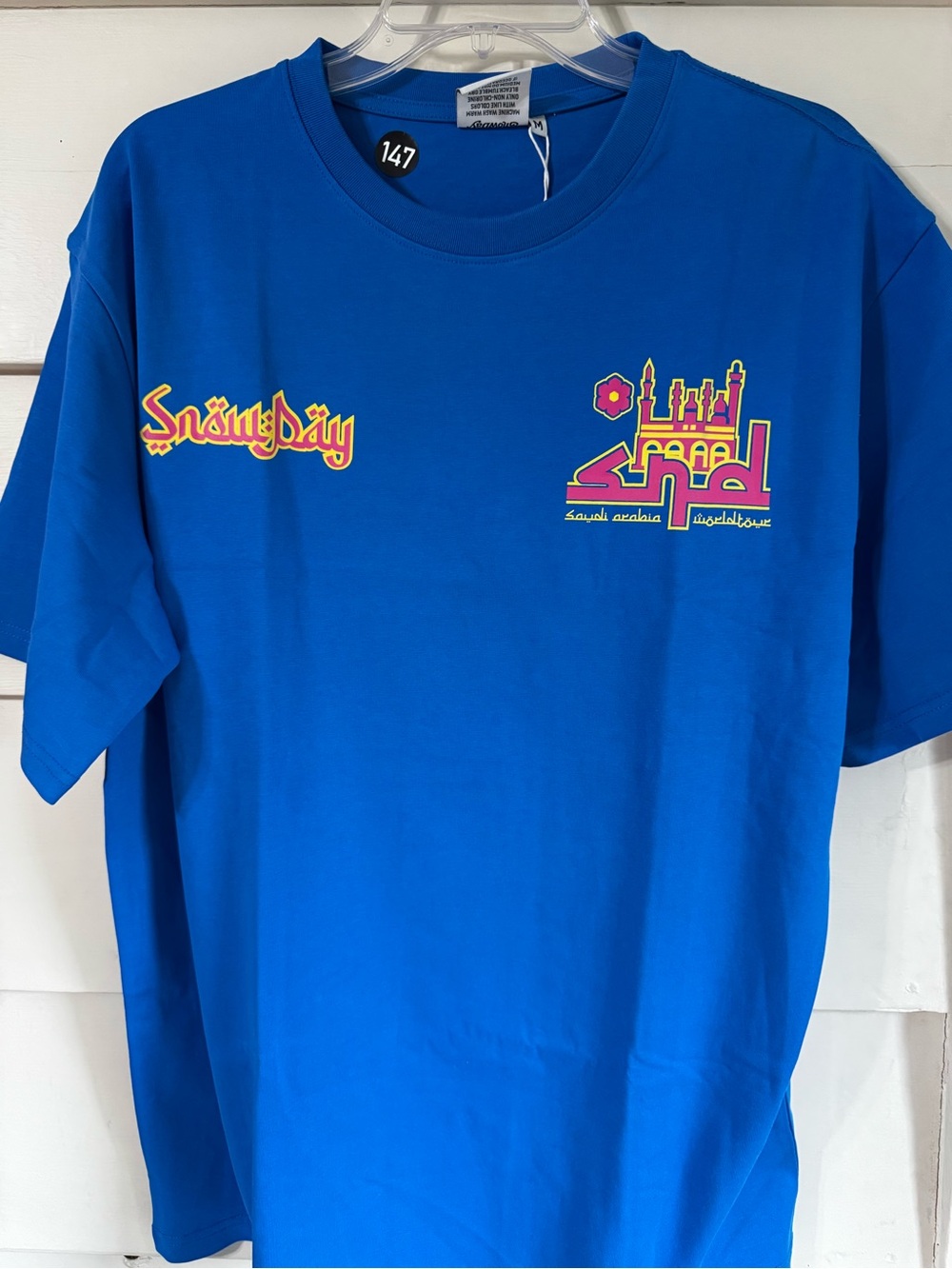 Mens Blue Graphic Tee